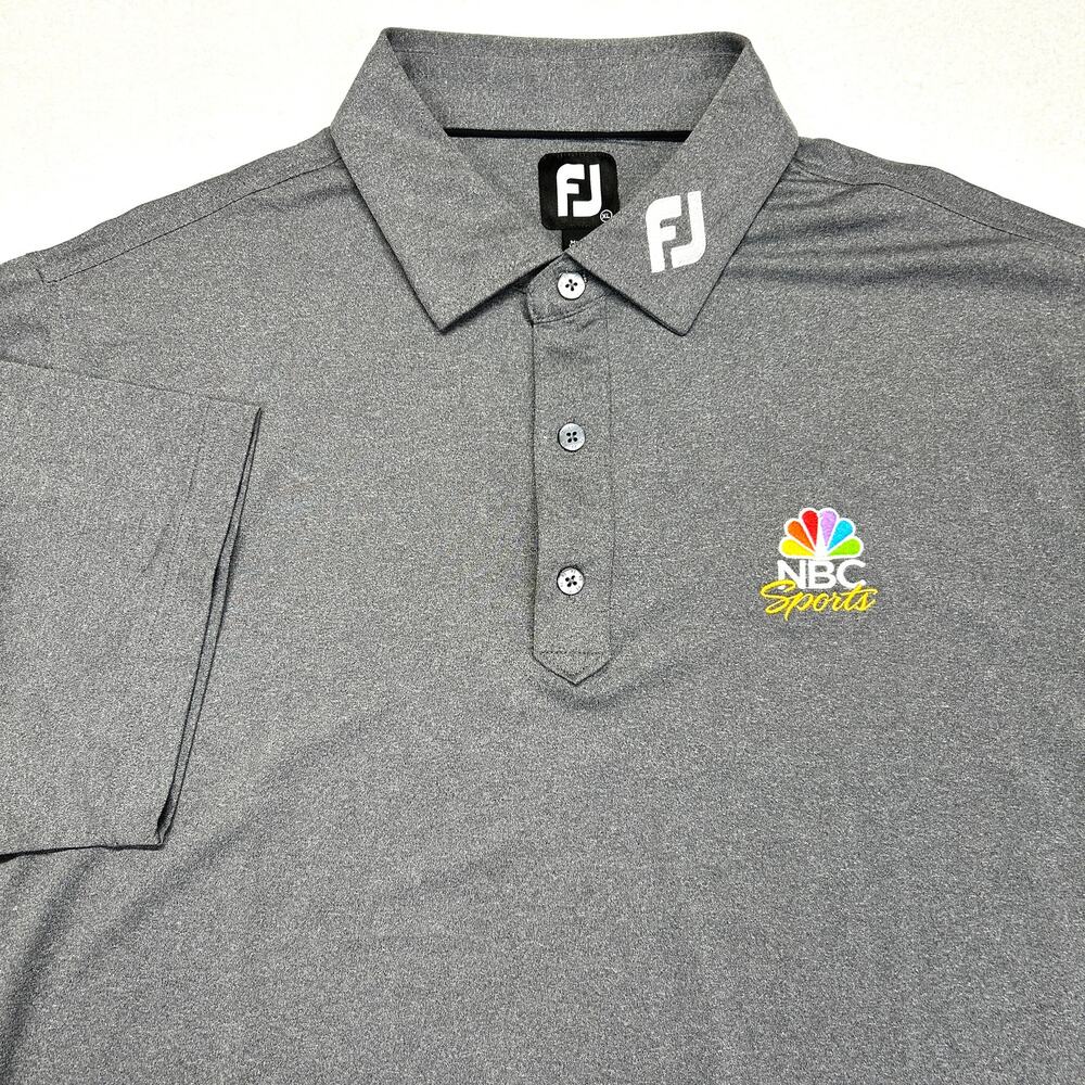 FootJoy Polo Shirt Mens XL NBC Sports Golf Tour Issue FJ Pro Collar Performance